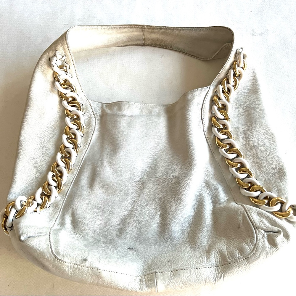 Michael Kors White Leather Shoulder Bag - Picture 2 of 10